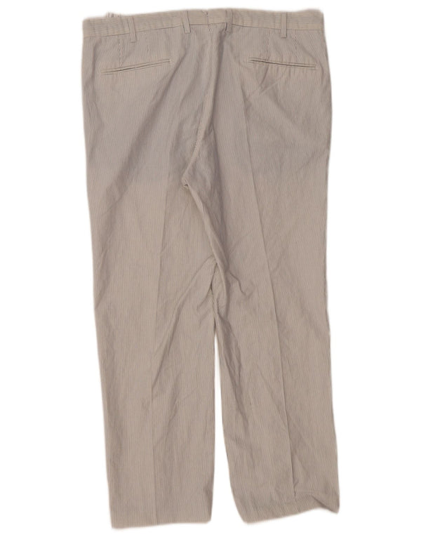 MASSIMO DUTTI Lige jakkesæt til mænd EU 46 XL W36 L27 Hvidstribet