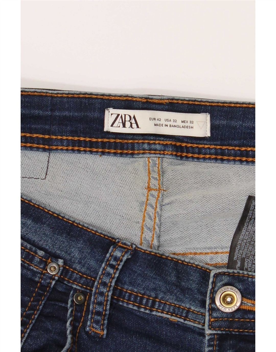 Zara Herre Slim Jeans EU 42 Large W32 L29 Blå Bomuld