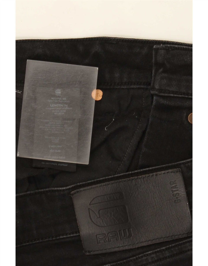 G-Star Herre 3301 Slim Jeans W38 L34 Sort Bomuld