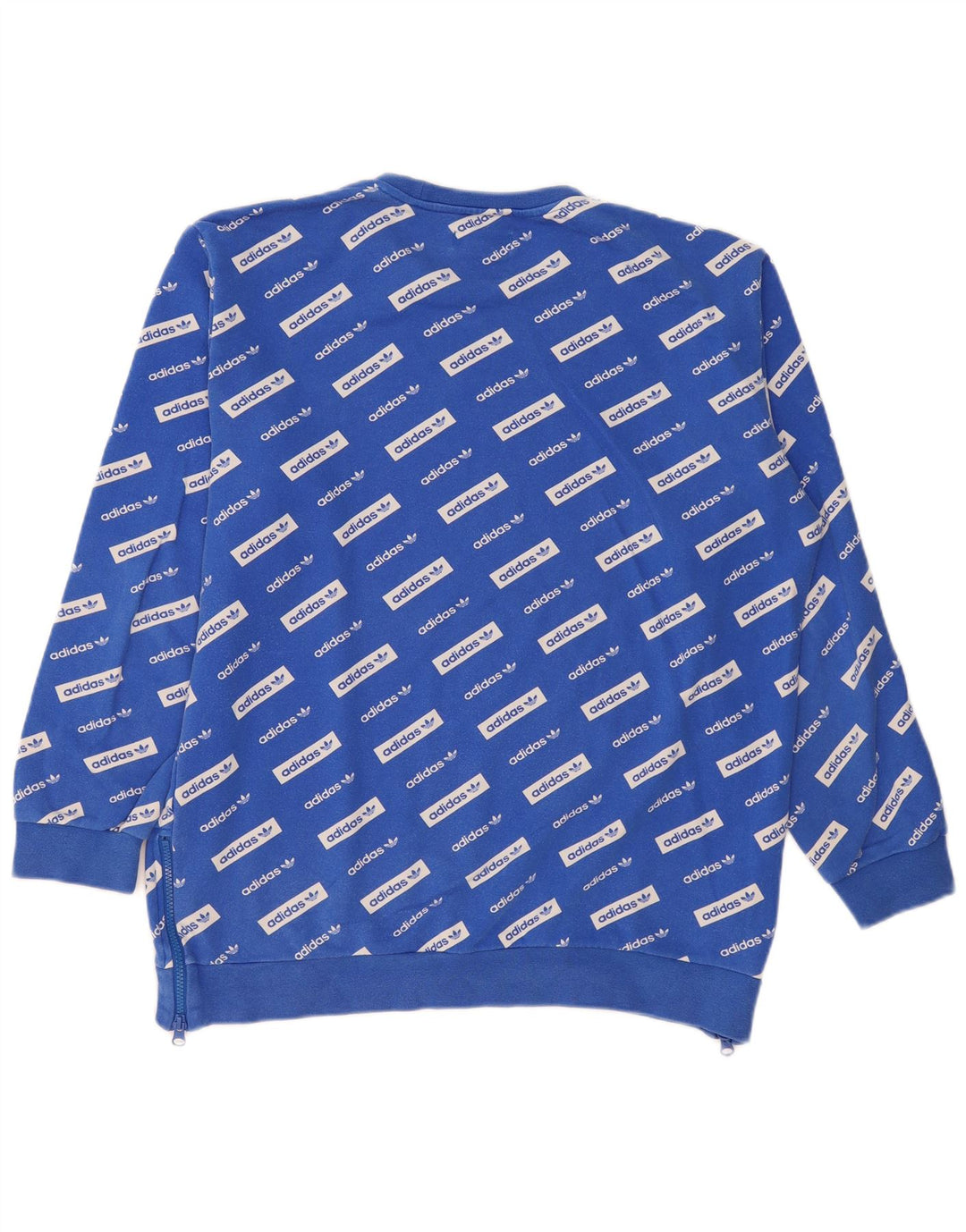 Adidas grafisk sweatshirt til mænd, stor blå bomuld