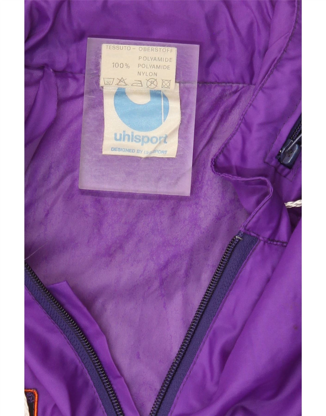 Uhlsport Grafisk regnjakke til mænd UK 40 Large Purple Colourblock Polyamid