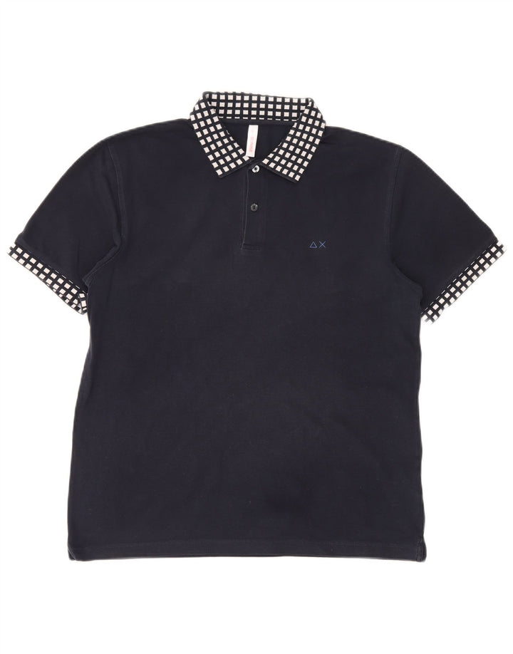 Sun68 Herre poloshirt XL marineblå bomuld