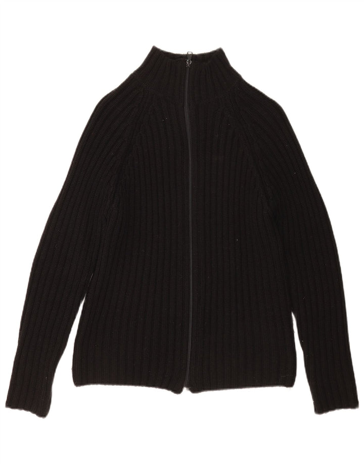 Zara Dame Cardigan Sweater UK 16 Stor Sort Uld