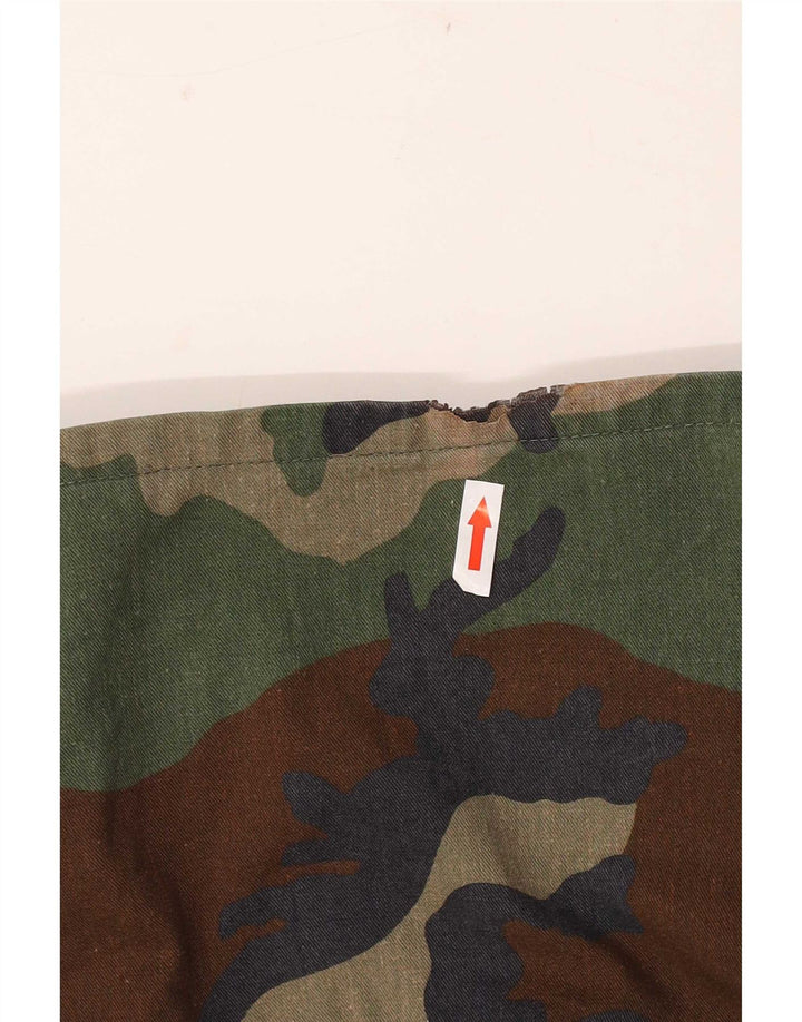 Vintage Herre Military Shirt Medium Khaki Camouflage