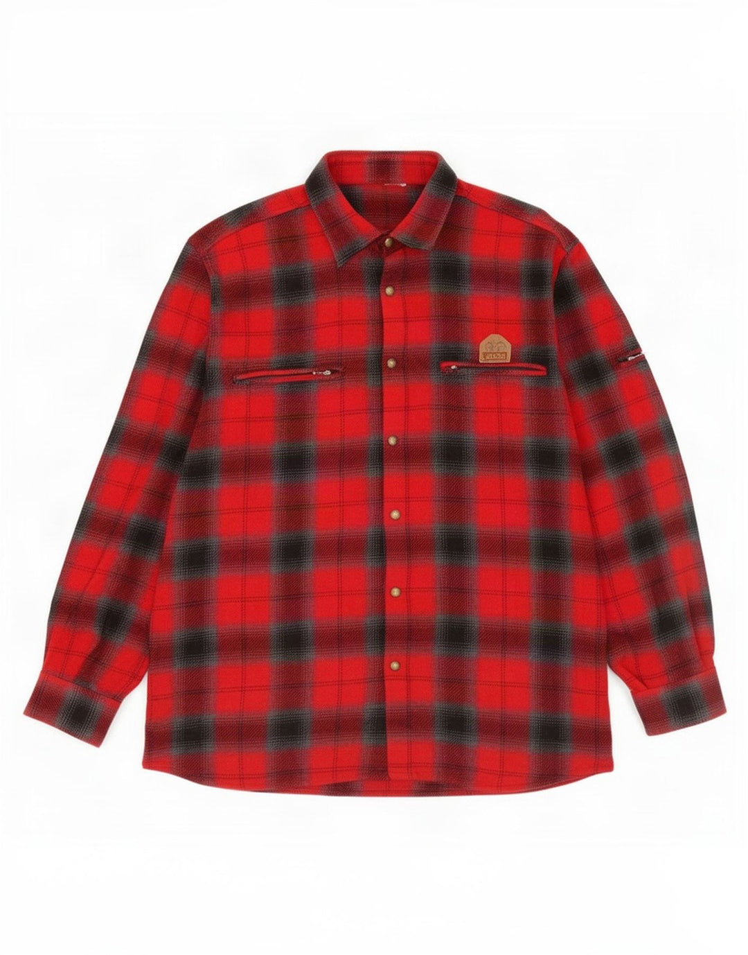 Vintage flannelskjorte til mænd, stor rød ternet