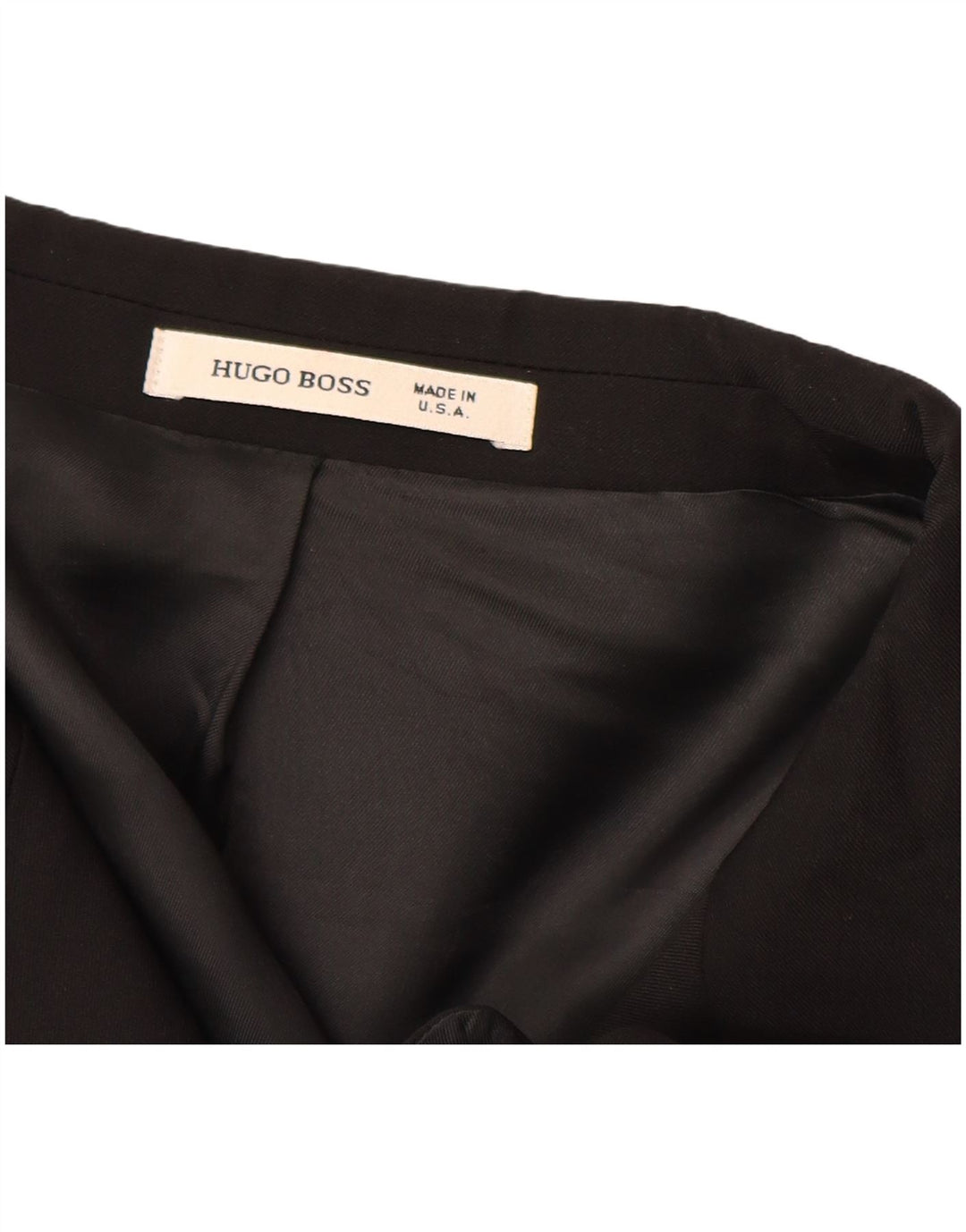 HUGO BOSS Herre 2-knaps blazerjakke EU 56 3XL Sort Ny Uld