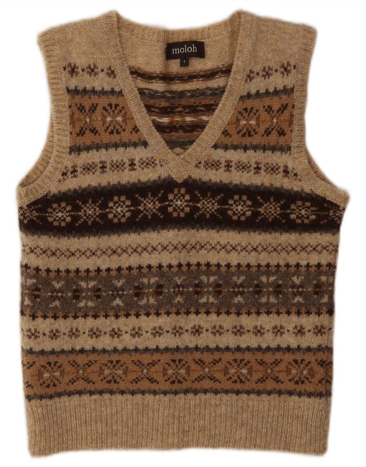 MOLOH Damevest Tank Top Str. 1 Small Brown Fair Isle Wool Classic