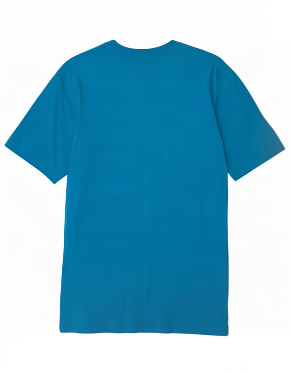Nike Herre Regular Fit Grafisk T-Shirt Top Lille Blå Bomuld