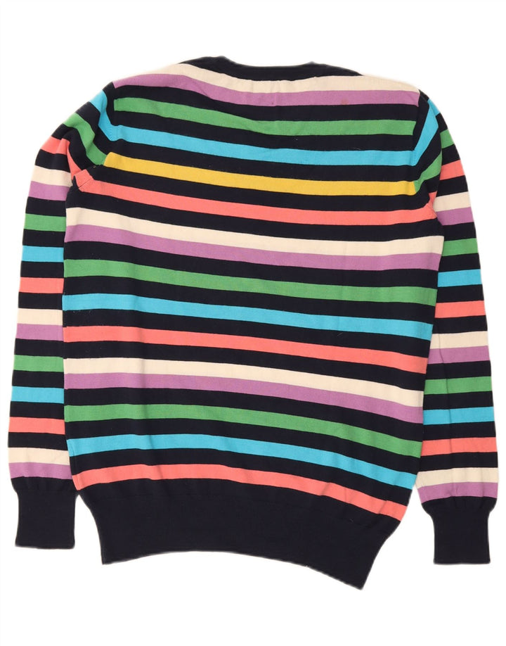 Gaudi herre rund hals sweater XL flerfarvet stribet bomuld