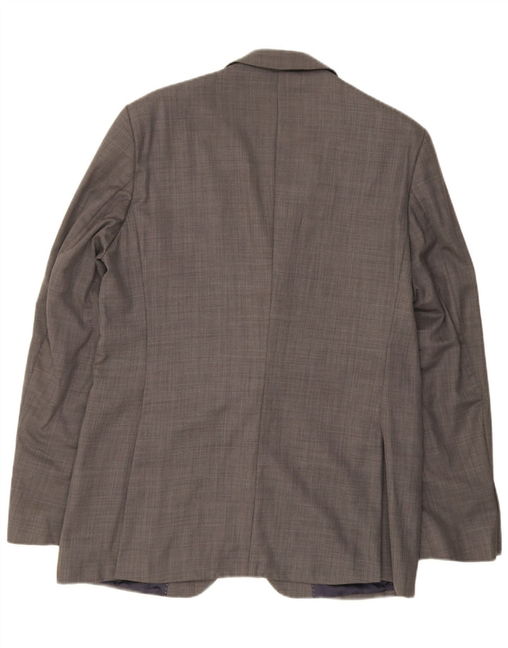 Zara Herre 2-knaps blazerjakke EU 52 Stor grå uld