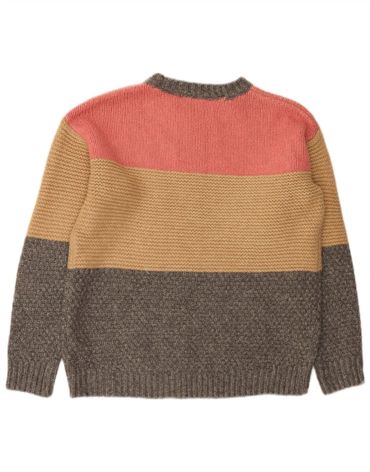 Marks & Spencer Dame Boat Neck Jumper Sweater UK 10 Small Multicolor