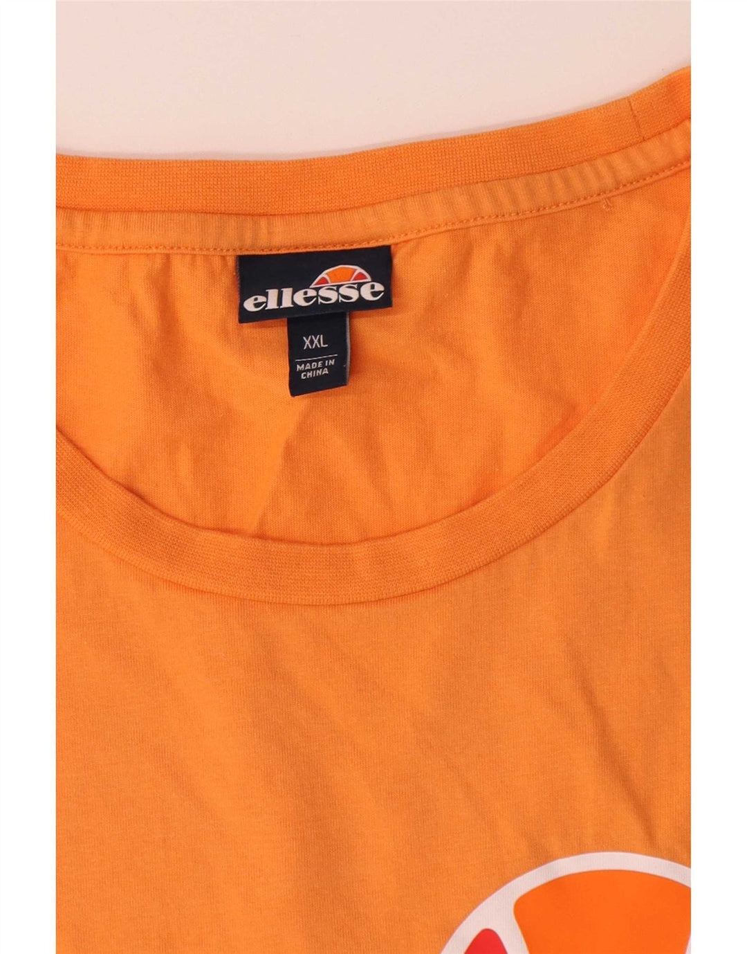 Ellesse Herre Grafisk T-Shirt Top 2XL Orange Bomuld