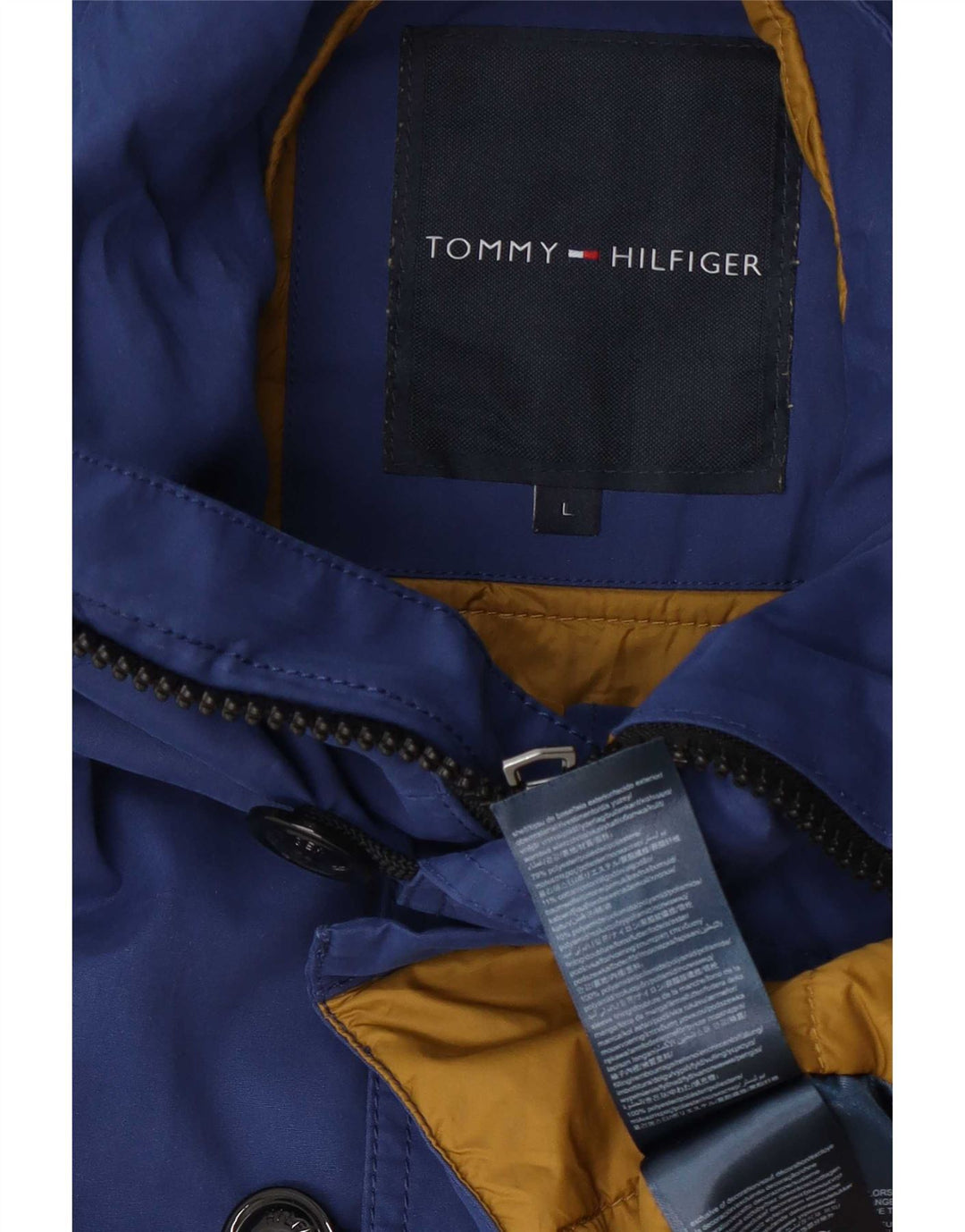 Tommy Hilfiger Herre Hooded Parka Jacket UK 40 Large Blue Polyester