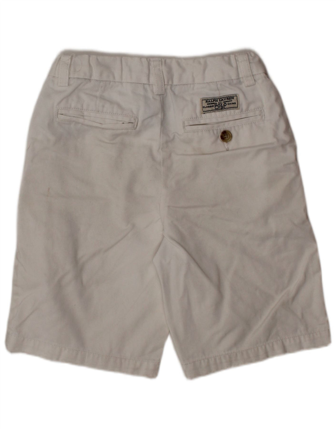 POLO RALPH LAUREN Drenge Chino Shorts 6-7 år W22 Hvid Bomuld