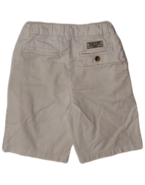 POLO RALPH LAUREN Drenge Chino Shorts 6-7 år W22 Hvid Bomuld