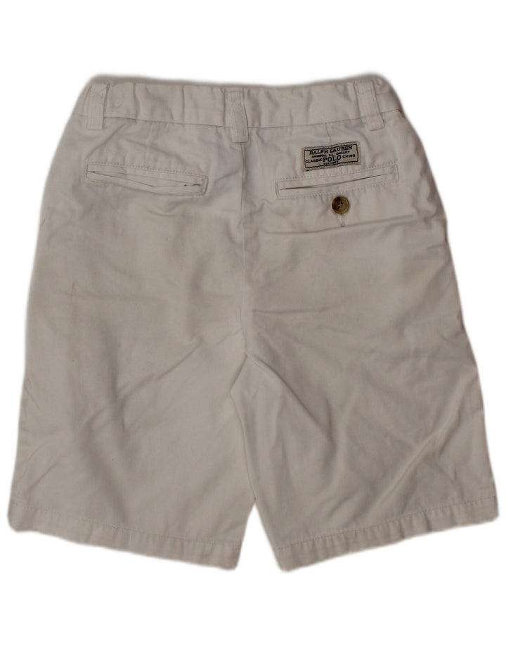 POLO RALPH LAUREN Drenge Chino Shorts 6-7 år W22 Hvid Bomuld