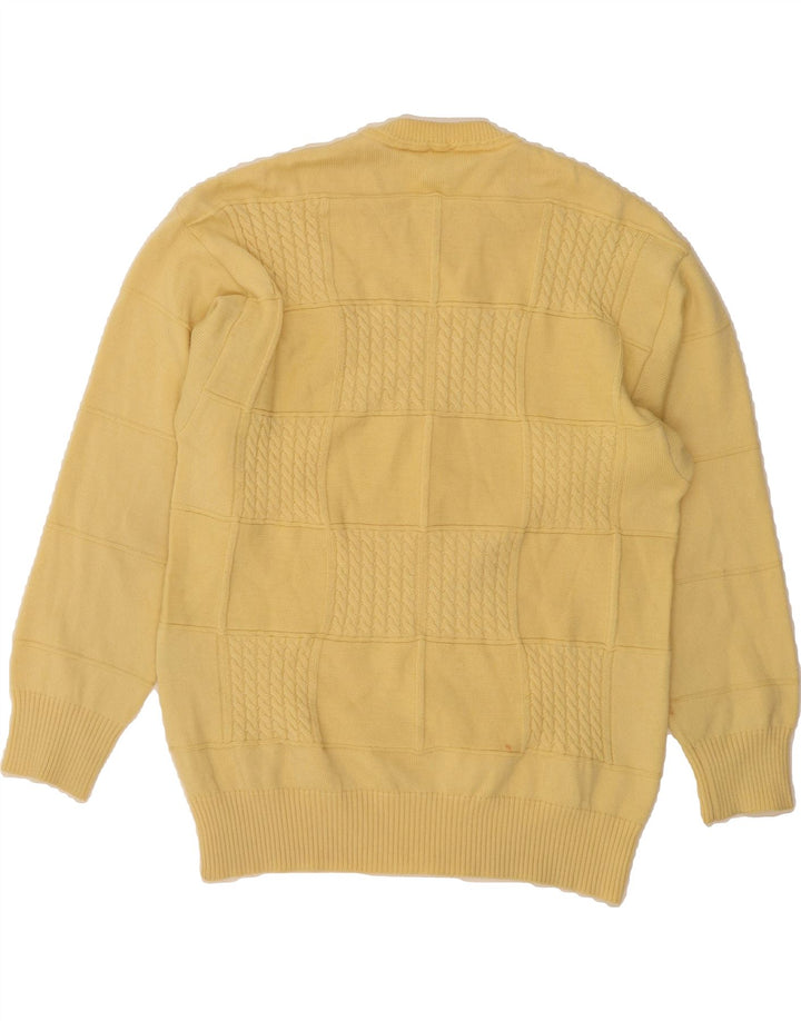MARZ Mens Crew Neck Jumper Sweater Medium Yellow Wool Vintage Marz and Second-Hand Marz from Messina Hembry 