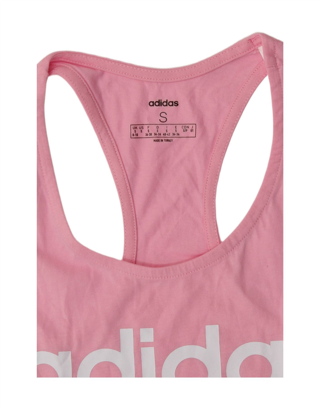 Adidas Dame Grafisk Vest Top UK 8/10 Small Pink