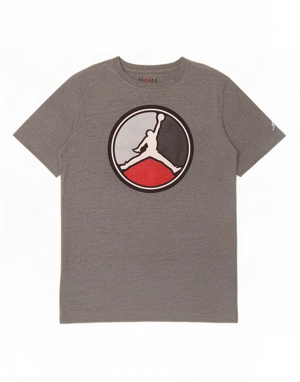Jordan Boys Grafisk T-Shirt Top 13-14 år XL Grå Bomuld