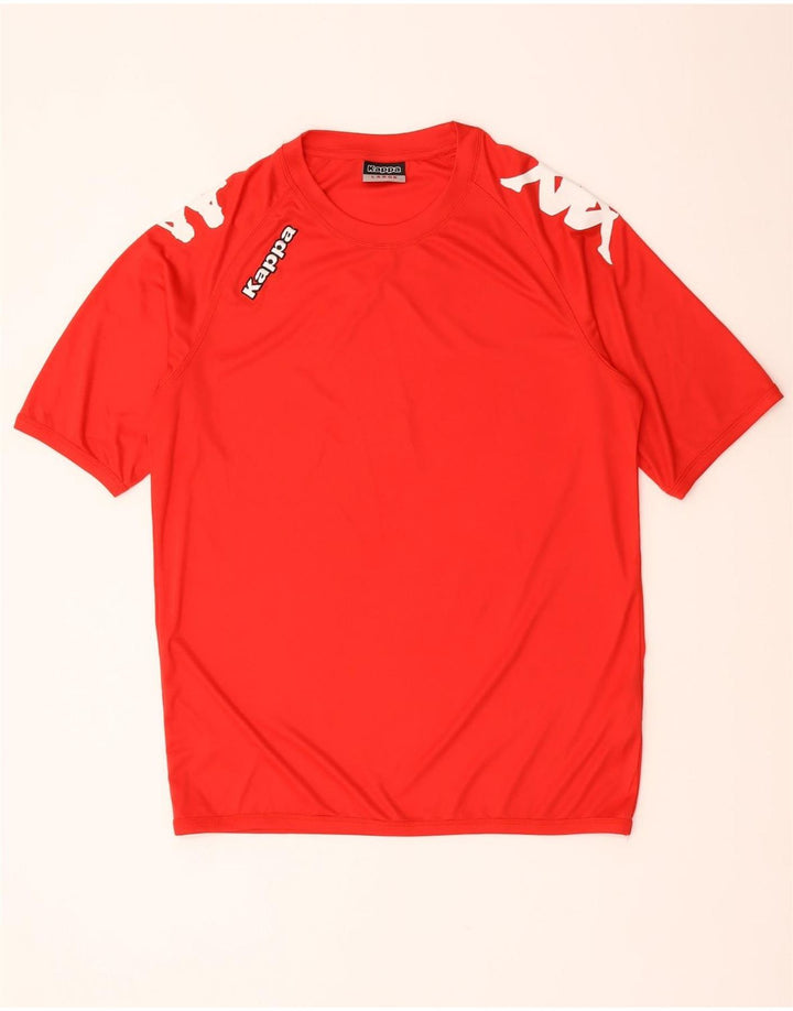 Kappa Herre Grafisk T-Shirt Top Stor Rød Polyester