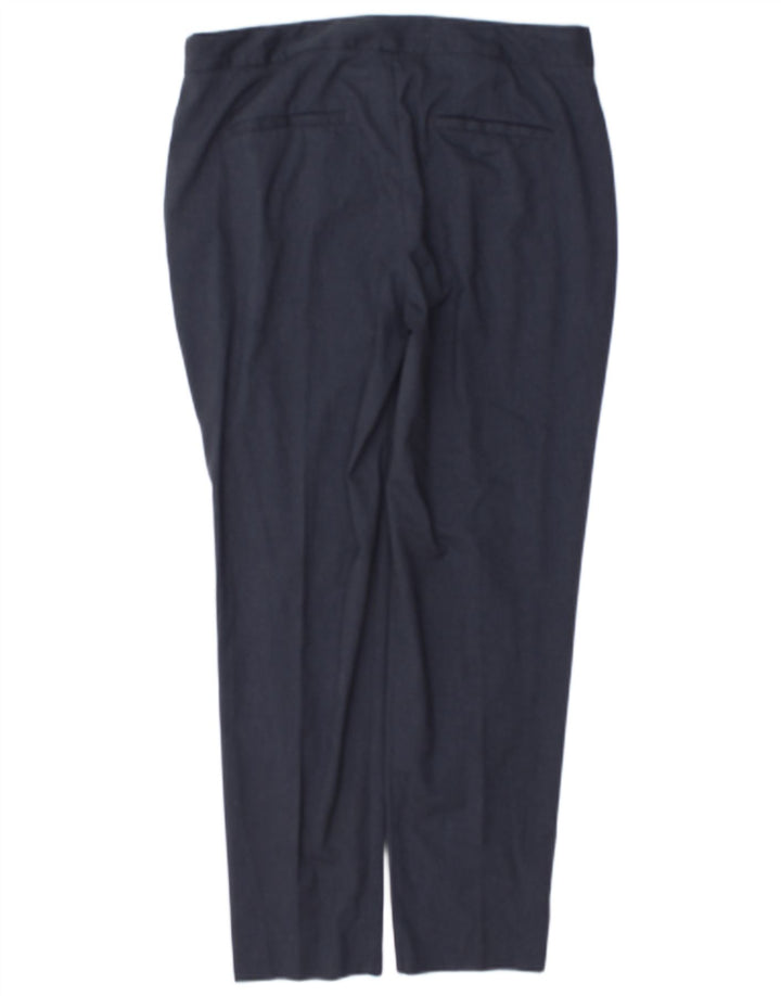 Zara Dame Slim Suit Bukser EU 38 Small W28 L28 Navy Blue Polyester