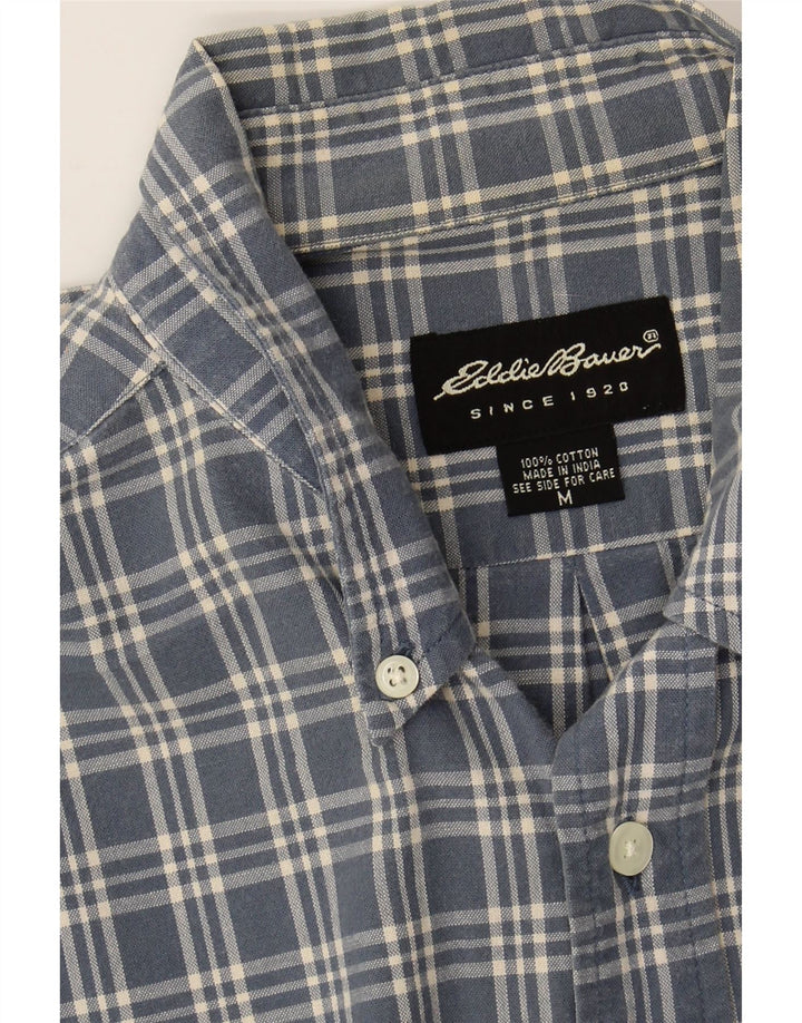 EDDIE BAUER Flannelskjorte til mænd mellemblå ternet bomuld