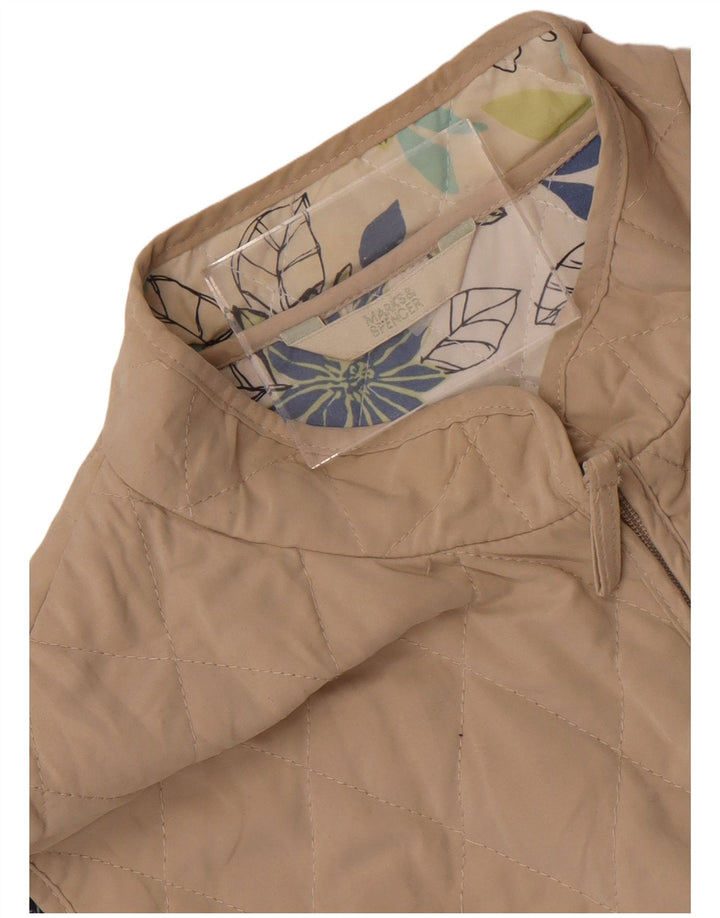 Marks & Spencer Dame Quilted Gilet UK 16 Large Beige
