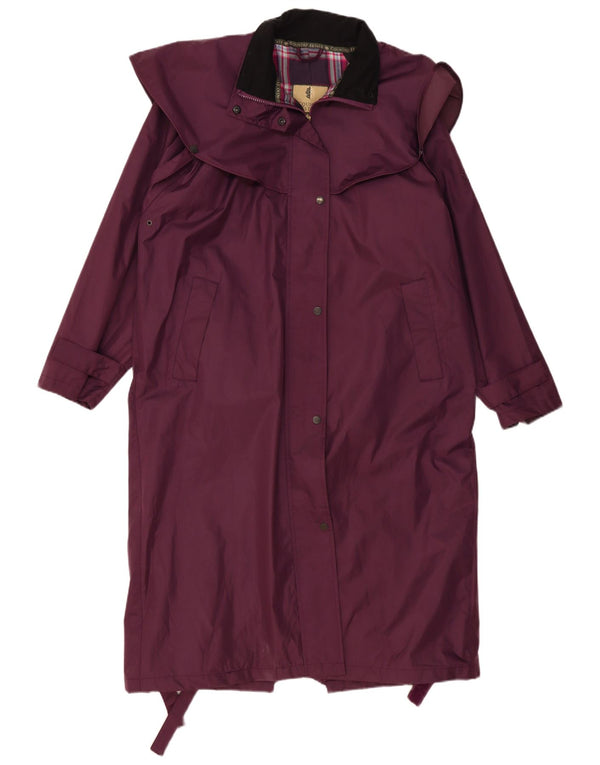COUNTRY ESTATE Dame Oversized Capelet Coat UK 16 Large Purple Polyester