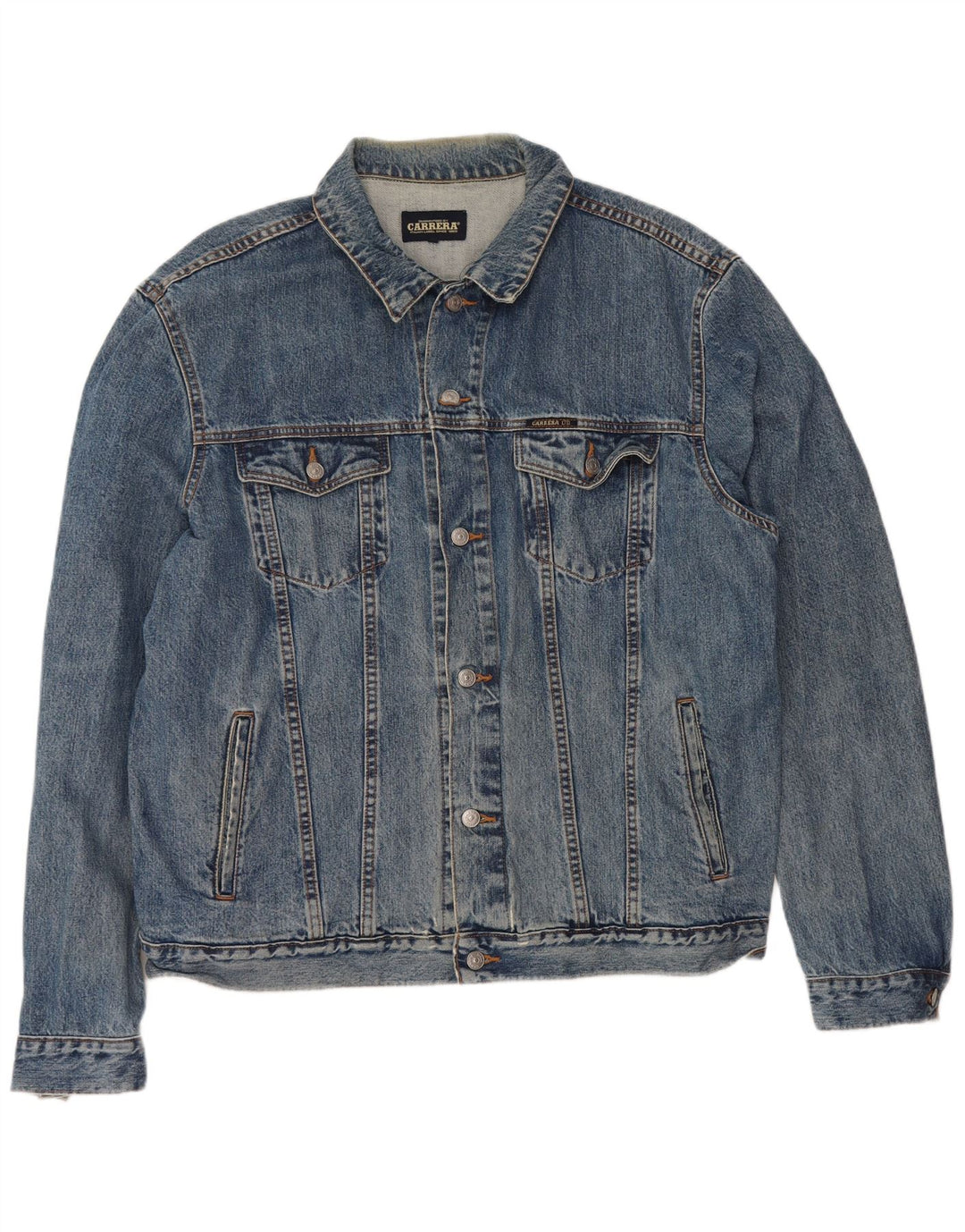 Carrera Herre denimjakke UK 44 2XL Blå Bomuld
