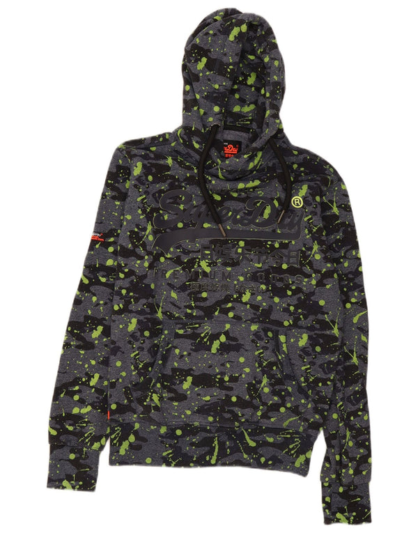 Superdry Grafisk hættetrøje til mænd XS Grå Camouflage Bomuld Sports