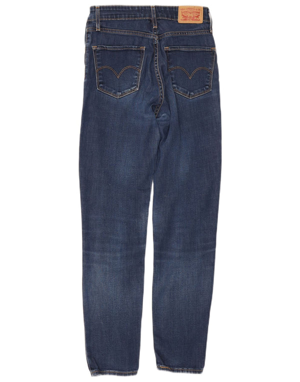 Levi's Dame 721 Skinny Jeans med høj talje W25 L27 blå bomuld