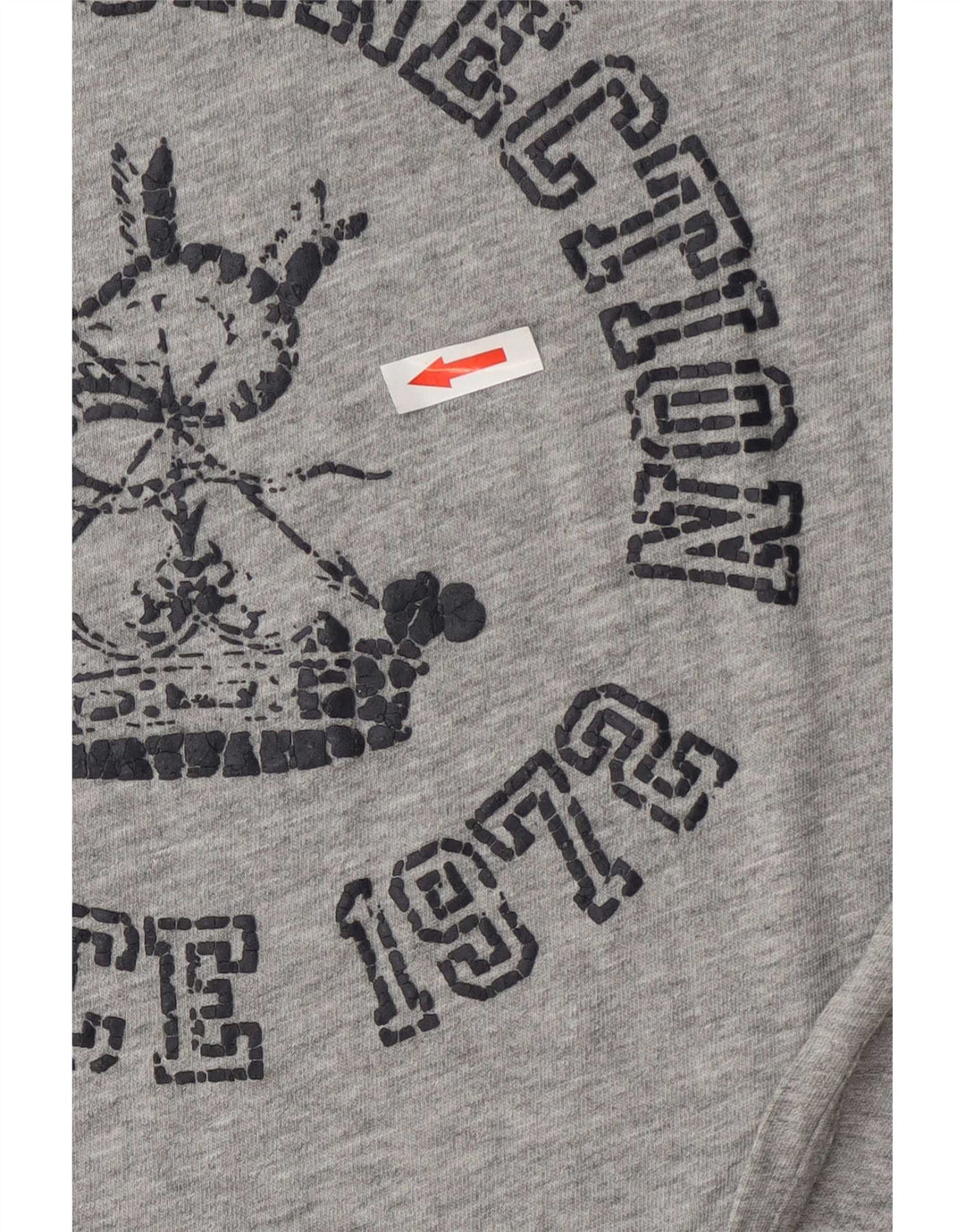 French Connection Herre grafisk T-shirt Top Medium Grey Flecked Bomuld