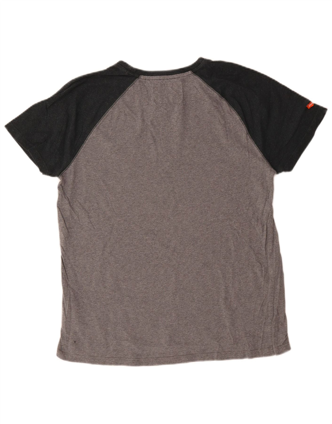Superdry T-shirt top til mænd 2XL Grå Colourblock Bomuld