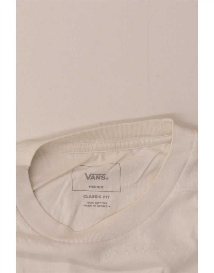Vans Herre Classic Fit T-Shirt Top Medium Hvid Bomuld