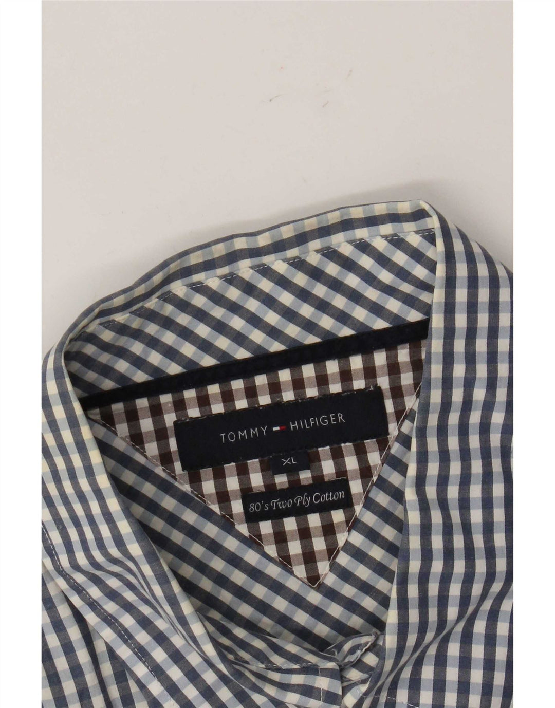 Tommy Hilfiger Herreskjorte XL Blå Gingham Bomuld