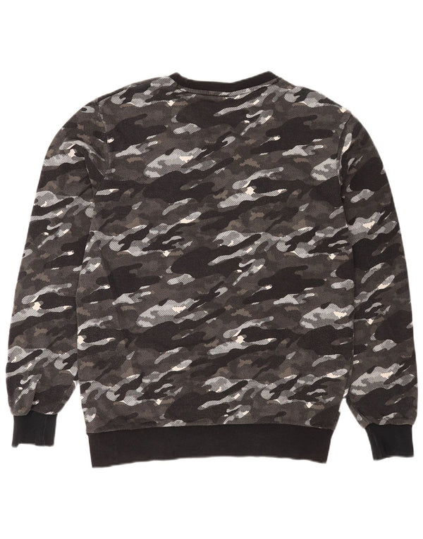 Puma Herre Grafisk Sweatshirt Jumper Medium Grå Camouflage