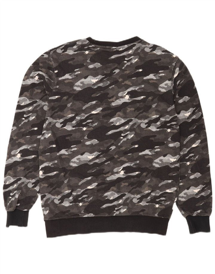 Puma Herre Grafisk Sweatshirt Jumper Medium Grå Camouflage