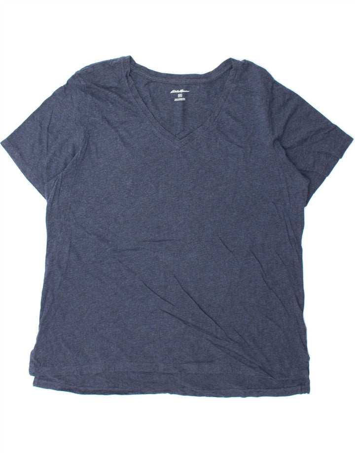 EDDIE BAUER Mens T-Shirt Top 2XL Navy Blue Cotton Vintage Eddie Bauer and Second-Hand Eddie Bauer from Messina Hembry 