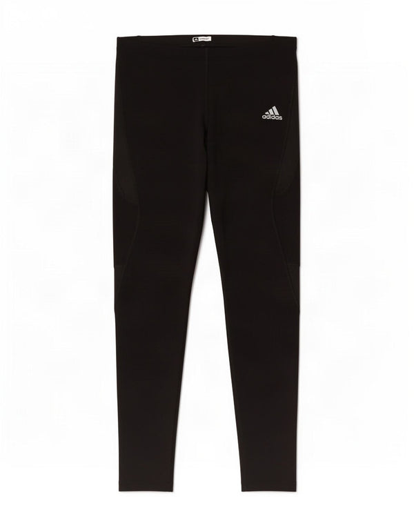 Adidas Womens Leggings UK 14 Large Black Colourblock Polyamid