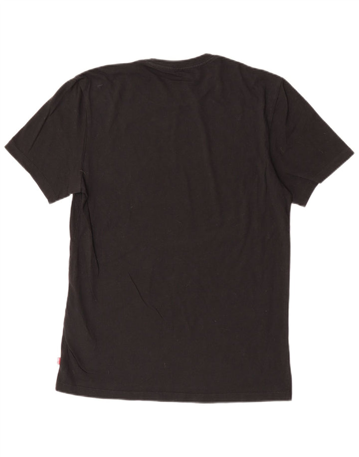 LEVI'S Herre Slim Fit T-shirt Top Medium Sort Bomuld