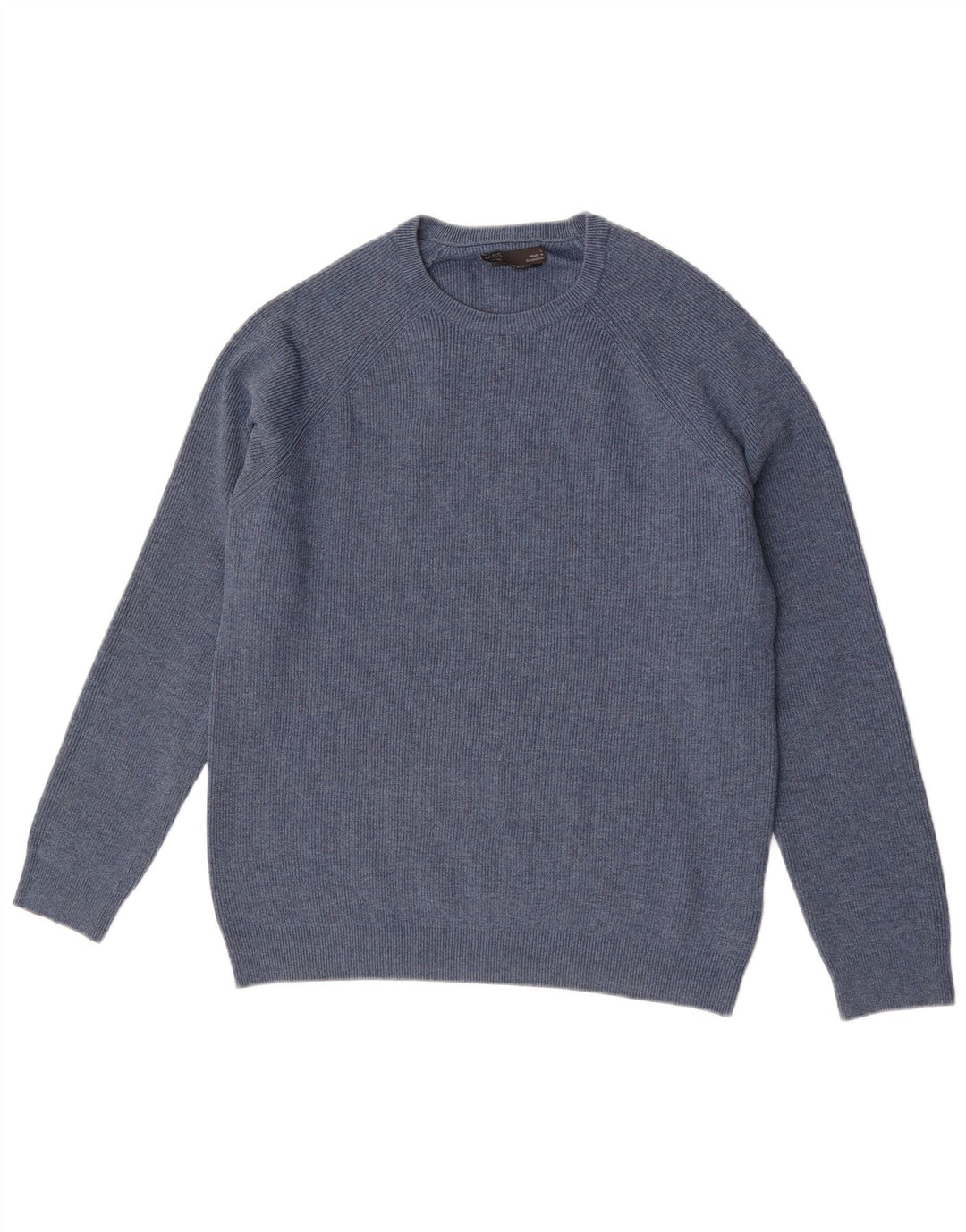 Marks & Spencer Herre sweater med rund hals, stor blå polyester