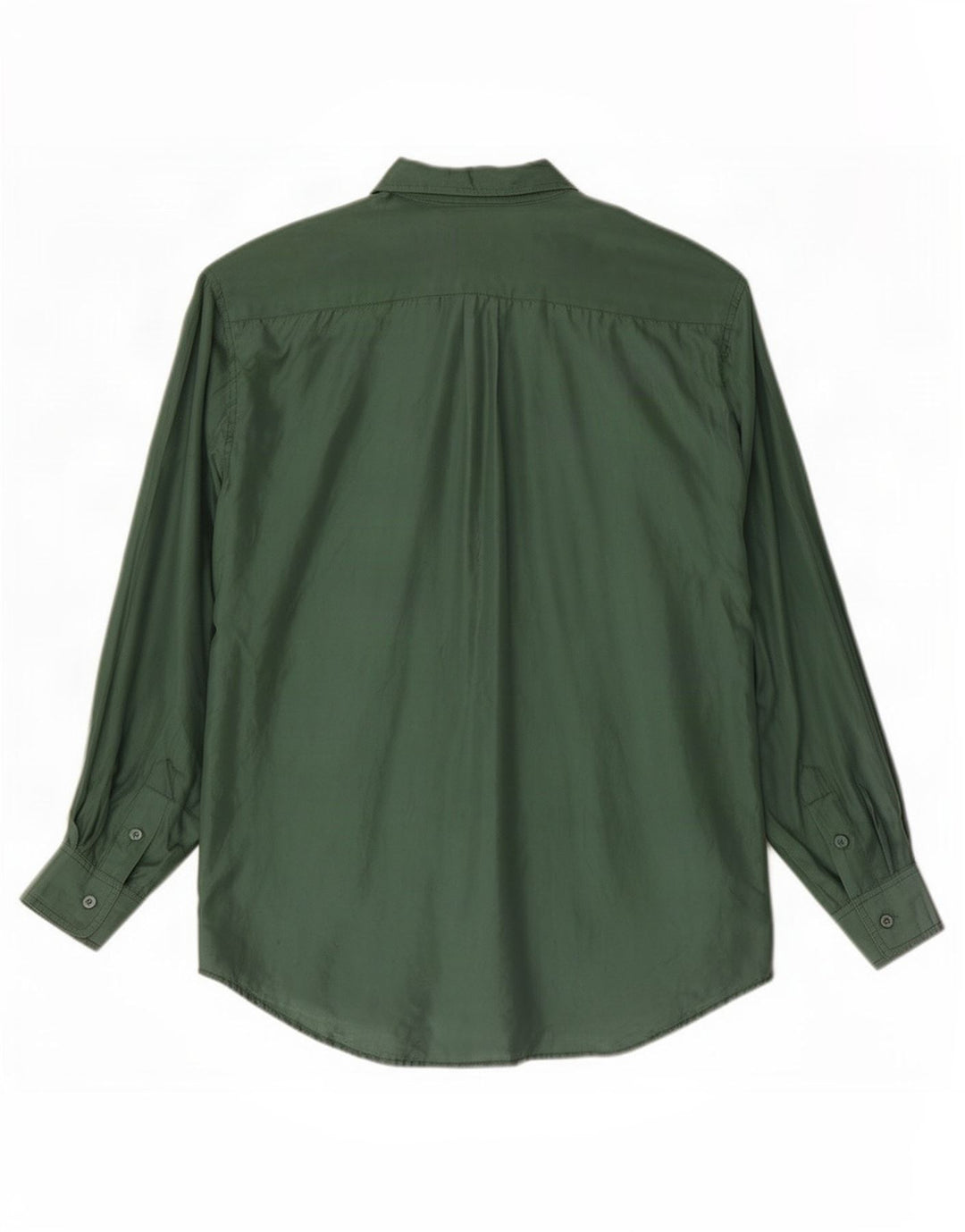 Vintage Loose Fit skjorte til mænd, lille grøn silke