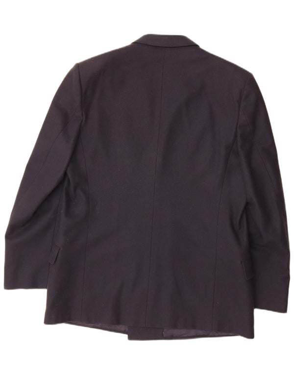 Emanuel Ungaro Herre Double Breasted Blazer Jacket UK 42 XL Navy Blue