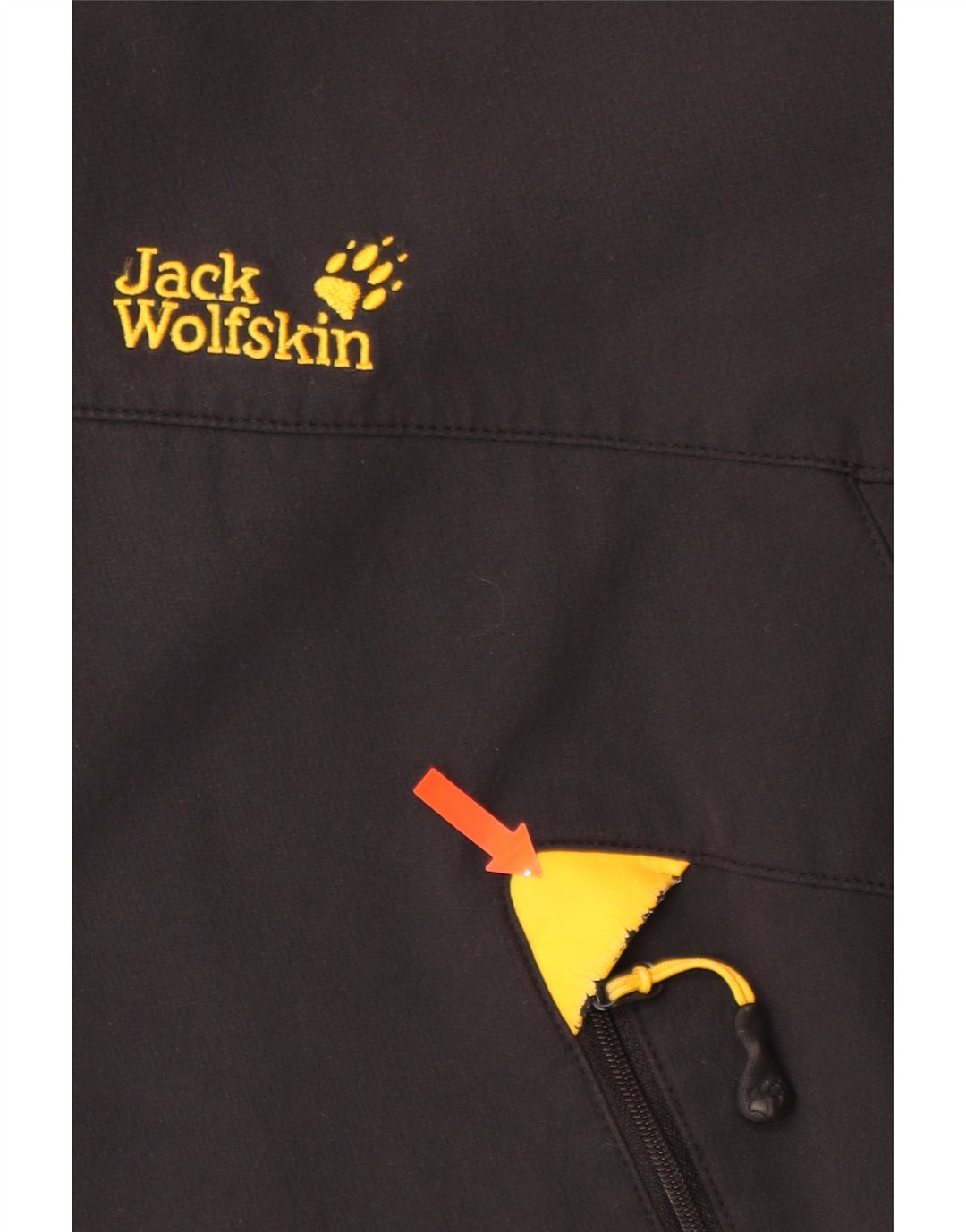 JACK WOLFSKIN Windbreaker-jakke med hætte til mænd UK 44/46 XL sort polyamid