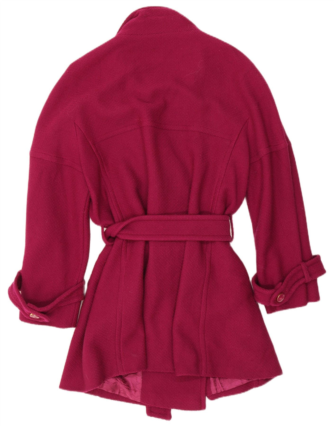 Escada Dame Dobbeltradet Frakke EU 44 XL Lilla Ny Uld