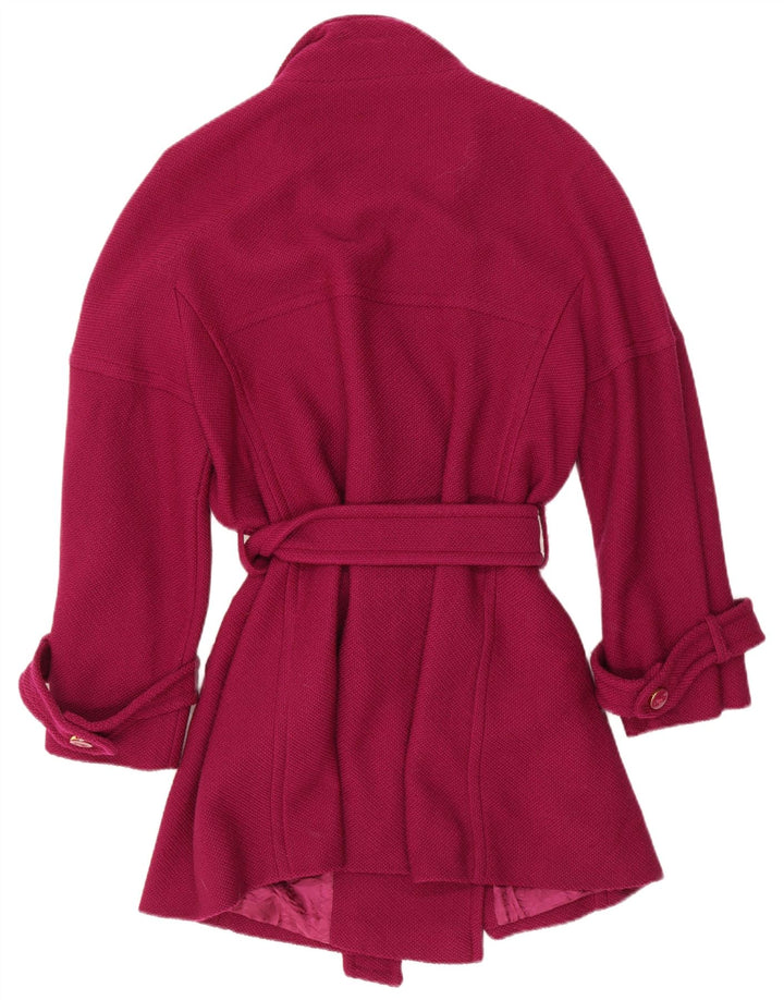Escada Dame Dobbeltradet Frakke EU 44 XL Lilla Ny Uld