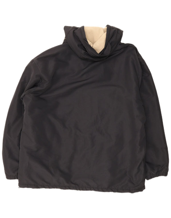 Kappa Herre Hooded Loose Fit Vendbar jakke UK 40 Large Black Polyester