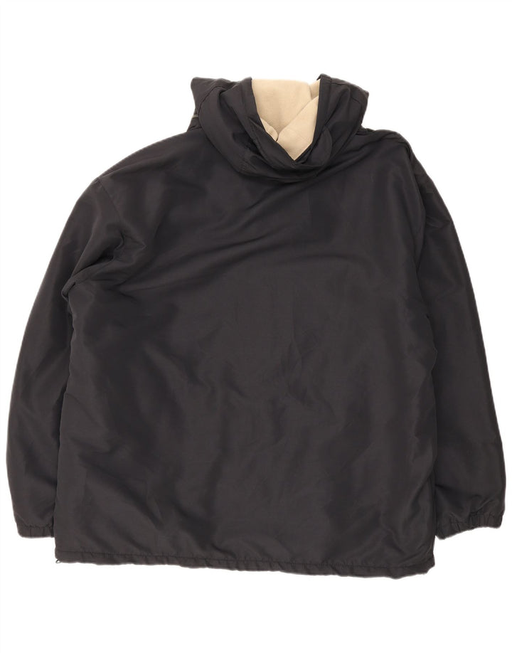 Kappa Herre Hooded Loose Fit Vendbar jakke UK 40 Large Black Polyester