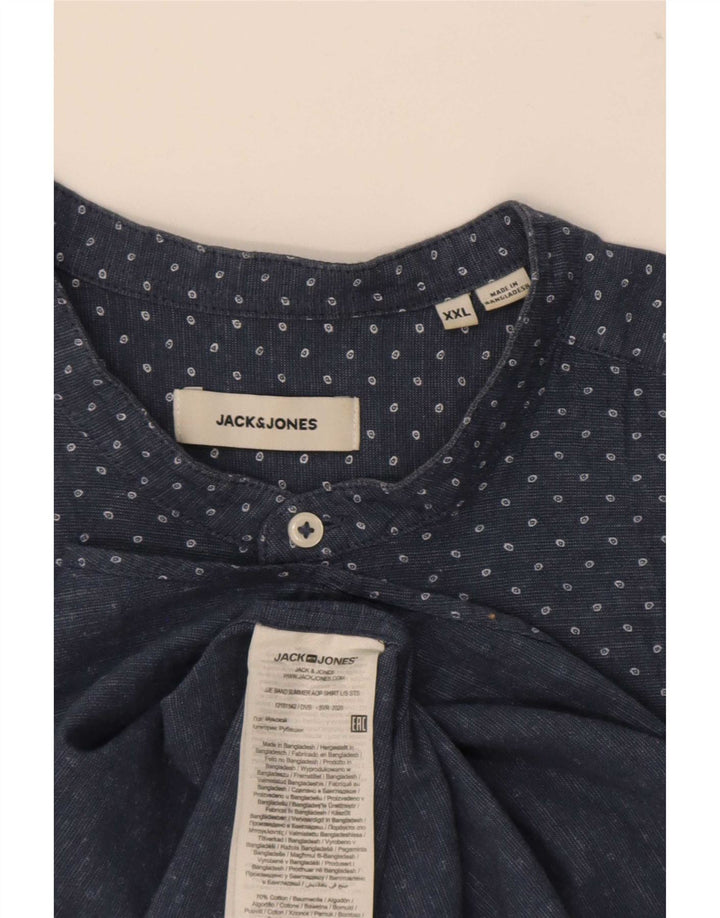 Jack & Jones herreskjorte 2XL blå plettet bomuld