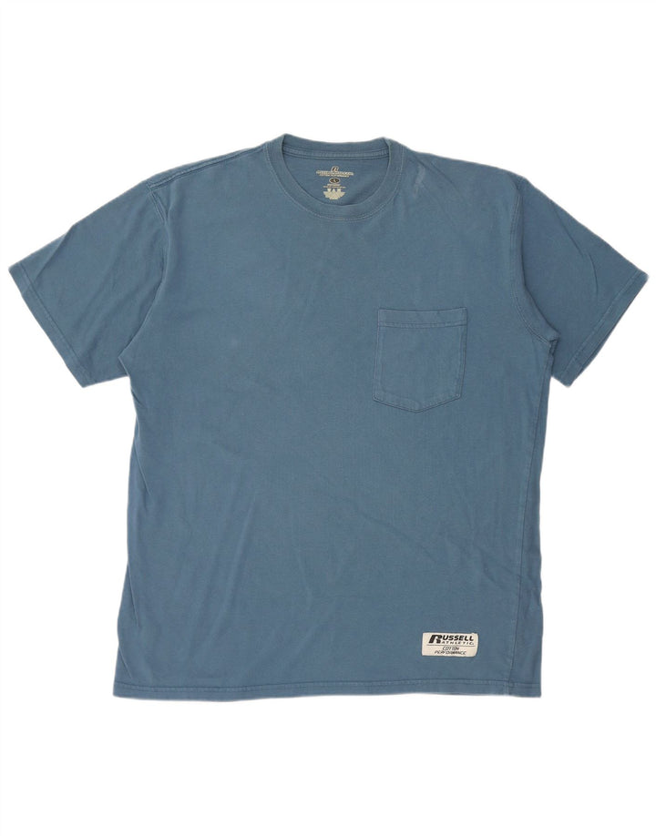Russell Athletic Herre T-Shirt Top Stor Blå Bomuld